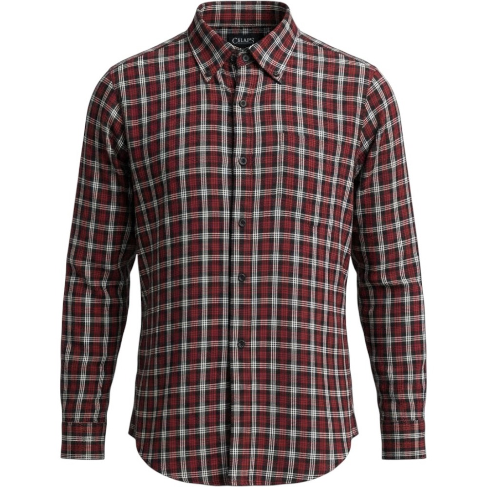 Chaps Mens LS Classic Plaid Business Casual Shirt Large